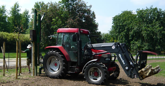 driving posts for cattle guards